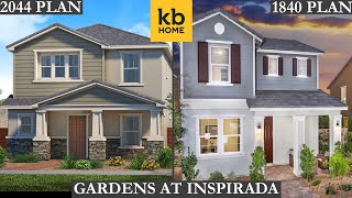 344K KB Homes The Gardens at Inspirada  Plan 1840 and Plan 2044 New Homes for Sale in Henderson [upl. by Ecirtac]