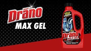 Drano Max Gel How to Unclog Drains That Have Standing Water [upl. by Ecerahc958]