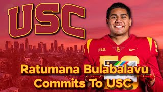 BREAKING Ratumana Bulabalavu Commits To USC Football [upl. by Nisen]