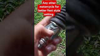 best modifications bike foot pegs adjustable by just drill a hole on frame or weld [upl. by Ardnohsal]