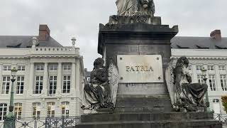 Place des Martyrs Monument quotPro Patriaquot Commemorating Belgiums Quest for Independence [upl. by Werna]