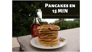 Recette PANCAKES facile sans balance et sans repos [upl. by Erlewine]