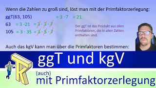 ggT und kgV mit Primfaktorzerlegung [upl. by Maxey]