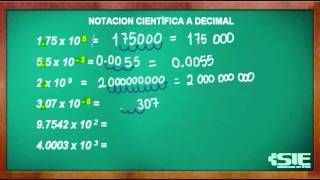 Notación Científica A Decimal [upl. by Nnilsia]