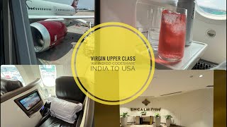 Virgin Atlantic Upper Class From India to USA  twostop with an Indigo codeshare coach leg [upl. by Lissie489]