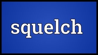 Squelch Meaning [upl. by Northington]