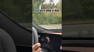 Reaching 243 kmh with the BMW iX M60 on the Autobahn [upl. by Ynnub229]