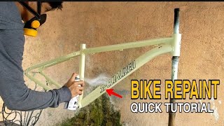 BIKE REPAINT USING SPRAY CAN  Jec Bisikleta [upl. by Veejar]