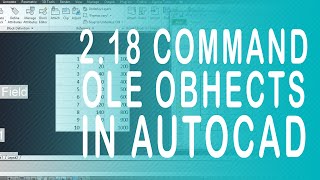 218 How to use command OLE Objects in autocad [upl. by Yentyrb]