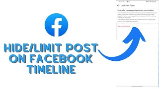 How to Limit Past Posts on Facebook From Everyone Hide Posts On Facebook TImeline  Limit Past Post [upl. by Aelram]