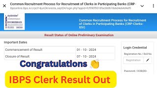 🥰😍🔥 IBPS Clerk Result Out 🎉Share your result status🔥 [upl. by Ahsenroc]