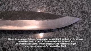 Messer  Review Damastmesser Kanetsune Shinobi [upl. by Stier]