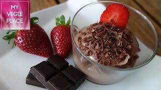 Receta Postre Mousse de Chocolate Vegano  Alto en Proteína [upl. by Adniralc]