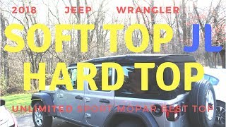 Jeep Wrangler 2018 JL soft top hard top frame install  remove high detail Unlimited by SVTWRC [upl. by Ullund]