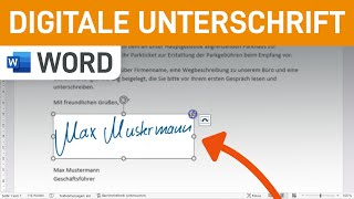 ✍ Digitale Unterschrift in Word erstellen amp einfügen [upl. by Ellehsim589]