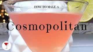 Cosmopolitan  How to make a cocktail with Vodka Triple Sec Cranberry amp Lime Juice [upl. by Pete]