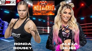 Ronda Rousey vs Alexa Bliss  Hell In A Cell  WWE2K23 Gameplay rondarousey wwe2k23 wwe [upl. by Tull512]