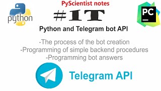 Python and Telegram bot API  bot creation tutorial with Telebot library [upl. by Ileak]