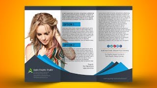 How to Design Trifold Brochure  Photoshop CC 2018 Tutorial [upl. by Akihdar]