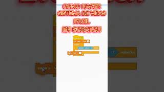 COMO HACER SISTEMA DE VIDAS FACIL EN SCRATCH [upl. by Lucic]