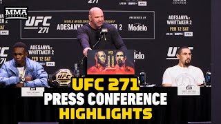 UFC 271 Press Conference Highlights Derrick Lewis Tai Tuivasa Agree To Swang and Bang [upl. by Ycal]