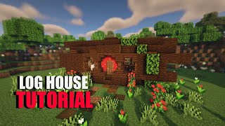 Minecraft Tutorial  Building a Log House [upl. by Ainex]