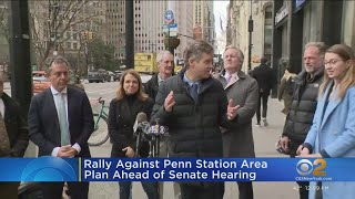 Rally held against Penn Station area redevelopment plan [upl. by Londoner334]