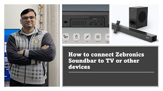 Hindi How to connect Zebronics soundbar to TV or other devices  how to connect soundbar to TV [upl. by Bille]