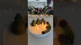 DIY Christmas candle 🎄☃️✨ christmas diy candle candlemaking christmastime holiday satisfying [upl. by Aihsas596]