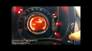 FIAT How To Videos Setting your FIAT 500 Clock Set [upl. by Aisanahta]