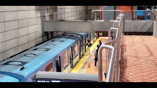 MONTREAL METRO MR73 Station Stop at Lionel Grioulx Green Line [upl. by Isaac514]