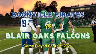 Blair Oaks Falcons Football 2024 vs Boonville Pirates [upl. by Saba]