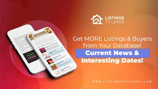 Get MORE Listings amp Buyers from Your Database Current News amp Interesting Dates [upl. by Vinna980]