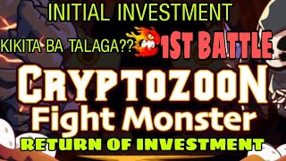 Cryptozoon 1st battle first earning initial investment profitable ba [upl. by Ahsieyn129]