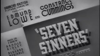 Seven Sinners 1936 Thriller [upl. by Akienom]