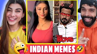 SUPER FUNNY INDIAN MEMES 😂THE BOYS  REACTION  VIDEO [upl. by Nihcas127]