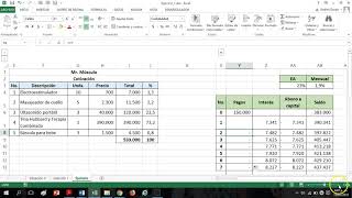 Cómo diseñar una tabla de amortización en Excel [upl. by Aitercal]