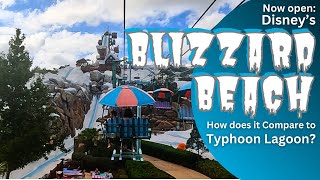 Blizzard Beach  Now open How does it compare to Typhoon Lagoon [upl. by Amadeo]