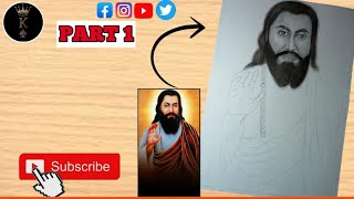 Guru Ravidas Drawing for beginnersGuru ravidas jayanti drawinggururavidasguruhowtodrawingviral [upl. by Okia]