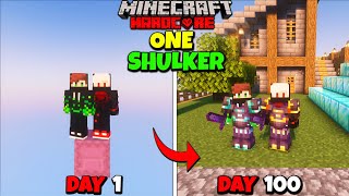 We Survived 100 Days On ONE SHULKER Only World In Minecraft Hardcore  Duo 100 Days [upl. by Titus]