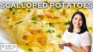 Easy CREAMY Scalloped Potatoes  Au Gratin Potatoes [upl. by Aesoh]