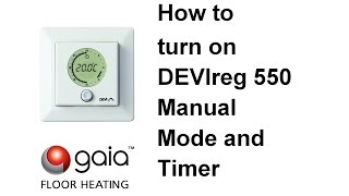 How to turn on DEVIreg 550 Manual Mode and Timer [upl. by Ring48]