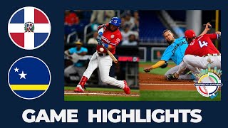 Curaçao vs Dominican Republic baseball game highlights  Caribbean Series 2024 [upl. by Borlow]