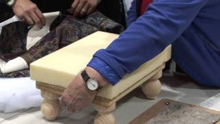 Upholster a Footstool Lesson with Evelyn Bouma [upl. by Nurat]