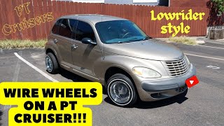 how to fit wire wheels on a pt cruiser 5x100 to 5x114 [upl. by Klement]