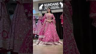 From Kundans bridal couture Chandni chowk Delhi best bridal lehenga collection ❤️wedding lehenga [upl. by Nala]