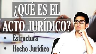 EL ACTO JURÍDICO  Hecho Jurídico  Estructura del acto jurídico [upl. by Acirretal]