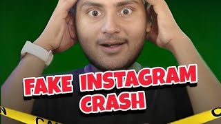 Fake instagram crash app tech prank techprank shorts tipsandtricks shortsfeed [upl. by Adeirf]