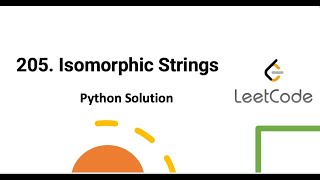 Leetcode 205  Isomorphic Strings  Python Solution [upl. by Akirehc]