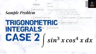 Trigonometric Integrals Case 2  Sample Problem  Integral Calculus Lesson 15 [upl. by Baryram]